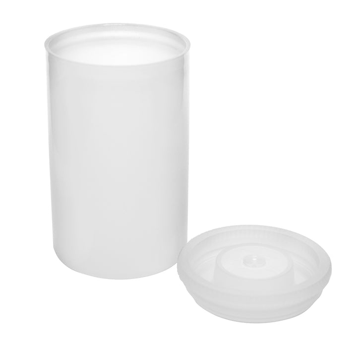Empty Film Canister, 2 x 1.25" - Tight Sealing Lid - High Density Polyethylene - Eisco Labs