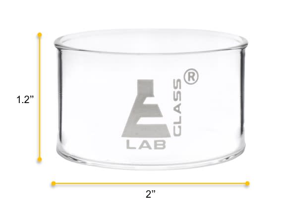 Crystallizing Dish, 40ml - Flat Bottom - Borosilicate Glass - Eisco Labs