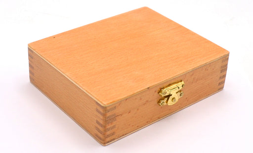 Wooden Slide Box for 25 Slides with Latch - For 75x25mm Slides - Eisco Labs