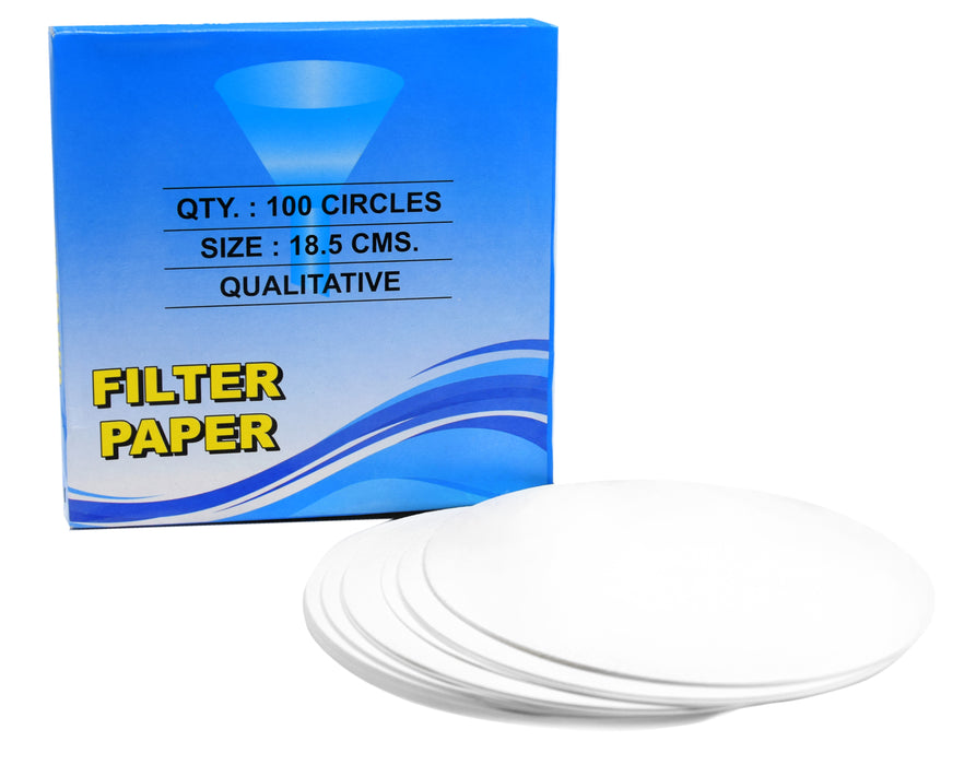 Premium Qualitative Filter Paper, 100 Pack - 7.28" (18.5cm) - Eisco Labs