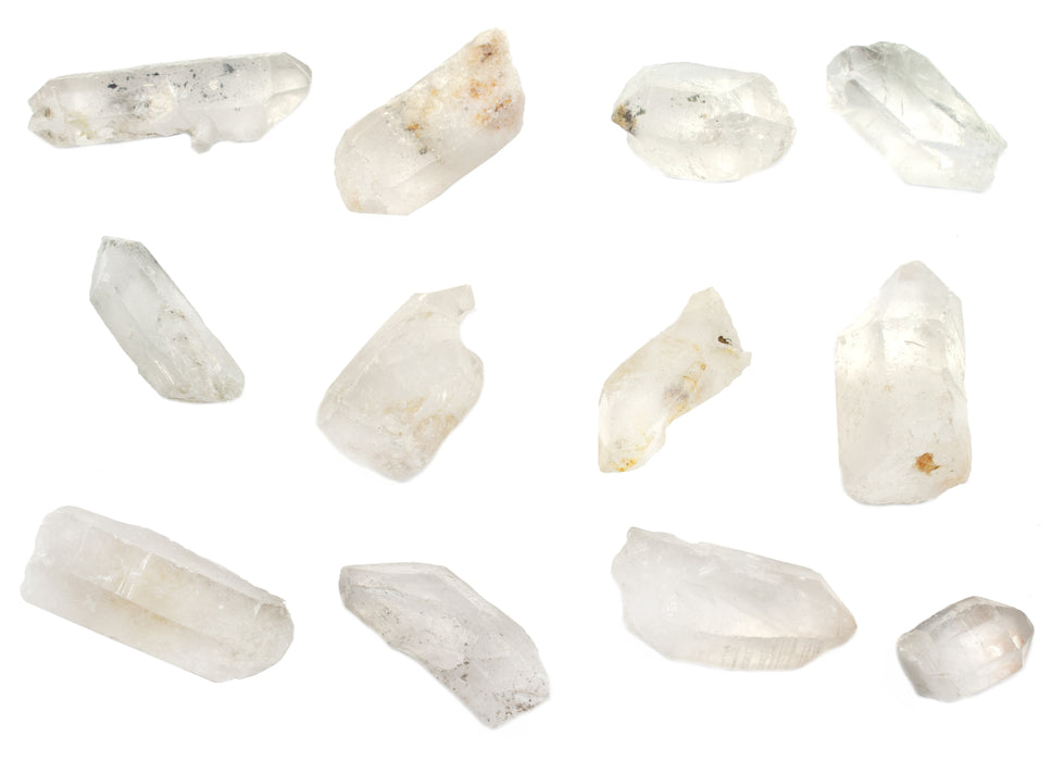 12PK Raw Quartz Specimen, 1" - Geologist Selected Samples - Eisco Labs