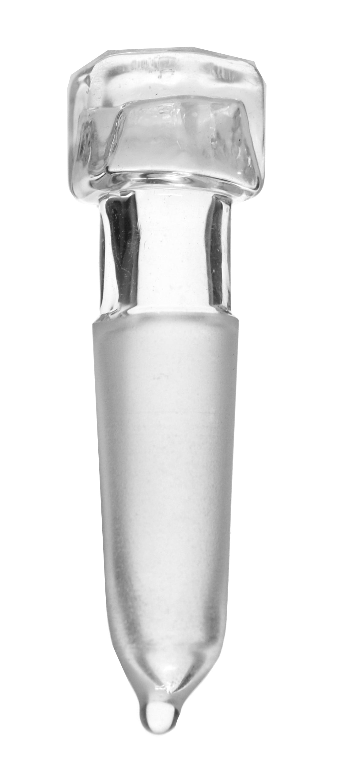 Hollow Stopper, Hexagonal Top - 7/16 Cone -Borosilicate Glass