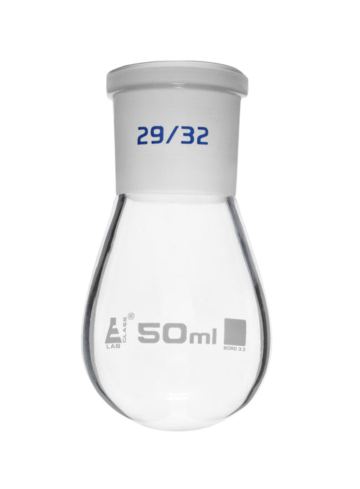 Evaporating Flask, 50mL - Round Bottom - 29/32 Socket - Borosilicate 3.3 Glass