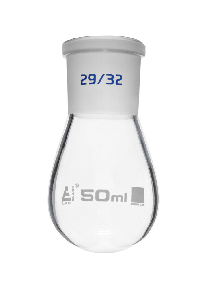 Evaporating Flask, 50mL - Round Bottom - 29/32 Socket - Borosilicate 3.3 Glass