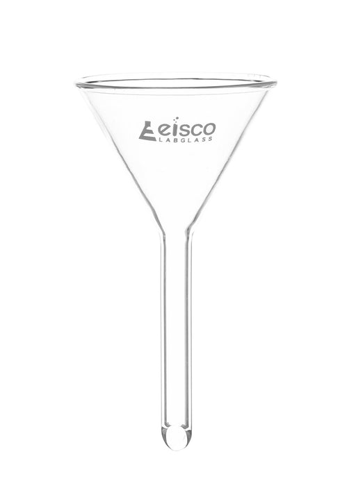Heavy Filter Funnel, 35mm - Plain Stem, 6mm - Thick, Uniform Walls - Borosilicate Glass - Eisco Labs
