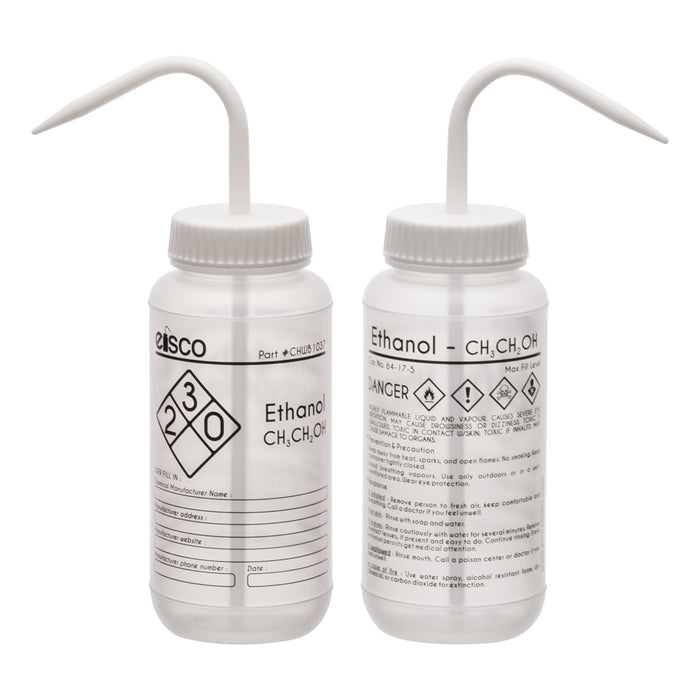 Performance Plastic Wash Bottle, Ethanol, 500 ml - Labeled (1 Color)