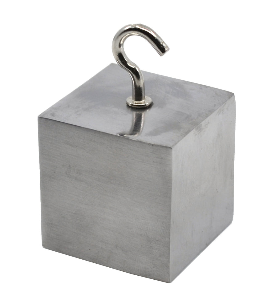 Density Cube with Hook, Iron (Fe) Metal - 1.2 Inch (32mm) Sides