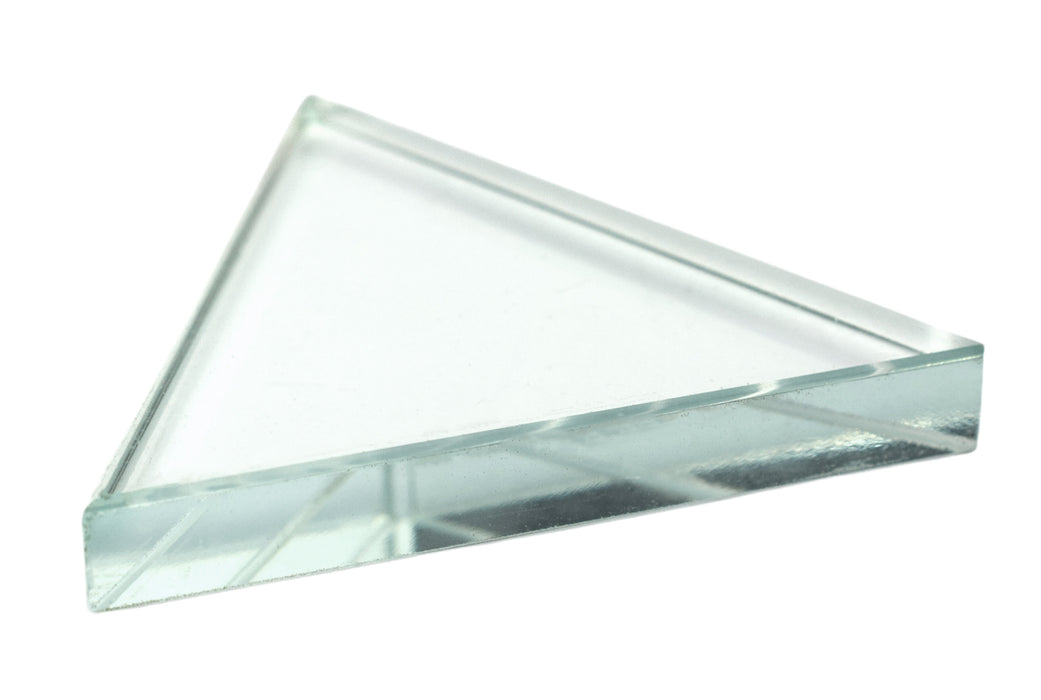 Equilateral Refraction Prism, 75mm Sides, 9mm Thick - Flint Glass