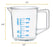 Measuring Jug, 100ml - Polypropylene - Screen Printed Graduations, Spout & Handle for Easy Pouring - Excellent Optical Clarity - Eisco Labs