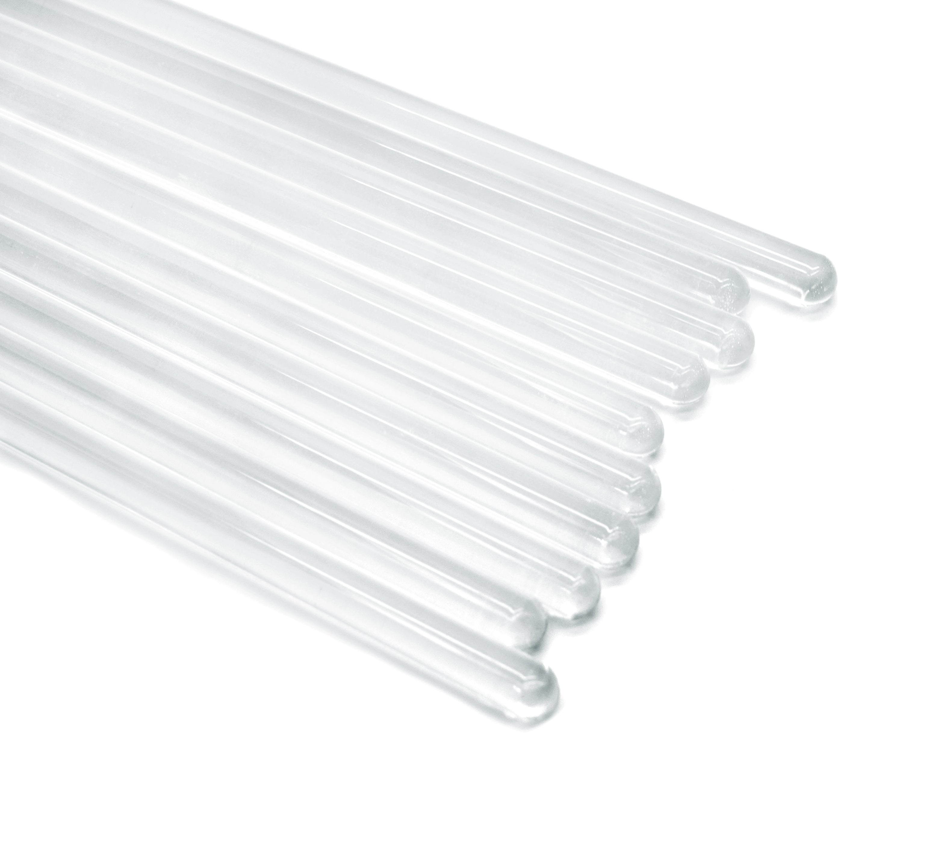 10PK Glass Stirring Rods, 7.9" - Rounded Ends, 6mm Diameter — Eisco Labs