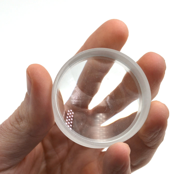 Round Double Concave Optical Glass Lens - 2" (50mm) Diameter - 100mm Focal Length - 16.5mm Thick Approx. - Eisco Labs
