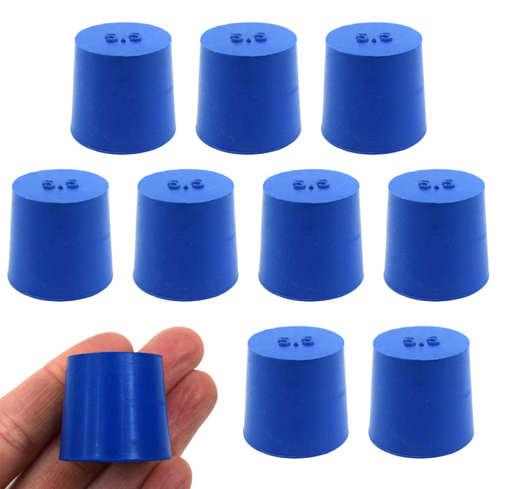 10PK Neoprene Stoppers, Solid - ASTM - Size: #5.5 24mm Bottom, 28mm Top, 25mm Length