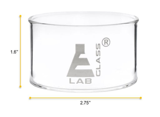 Crystallizing Dish, 100ml - Flat Bottom - Borosilicate Glass - Eisco Labs