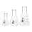 Erlenmeyer Flask Set - 50ml, 150ml & 250ml - Narrow Neck, White Graduations - Superior Durability & Chemical Resistance - Borosilicate 3.3 Glass