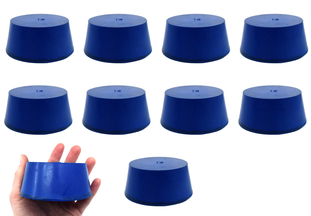 10PK Neoprene Stoppers, Solid - ASTM - Size: #14 - 75mm Bottom, 90mm Top, 39mm Length