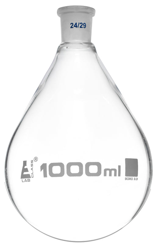 Evaporating Flask, 1000ml - 24/29 Interchangeable Joint - Borosilicate Glass - Eisco Labs